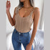 'Raya' Openwork Knit Tank Top - Celes Fashion